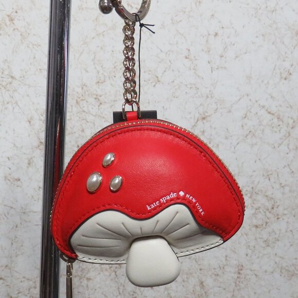 Kate Spade Take a Hike 3D Mushroom Bag Charm (Ruby Red) - Picture 1 of 4